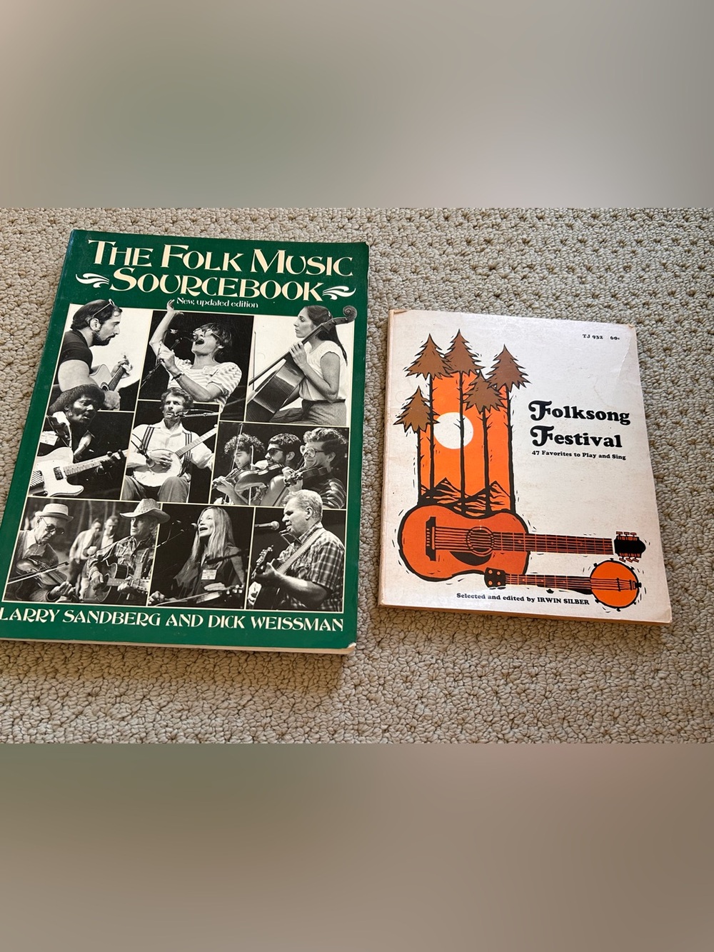 Vintage Folk Songbooks for Guitar Sheet Music Instructions Lot Of 2 1969 1989